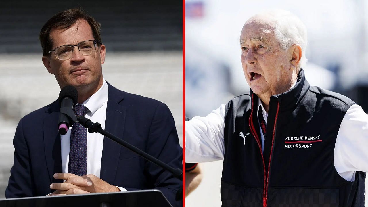 IndyCar president Doug Boles and series owner Roger Penske | Image via Getty