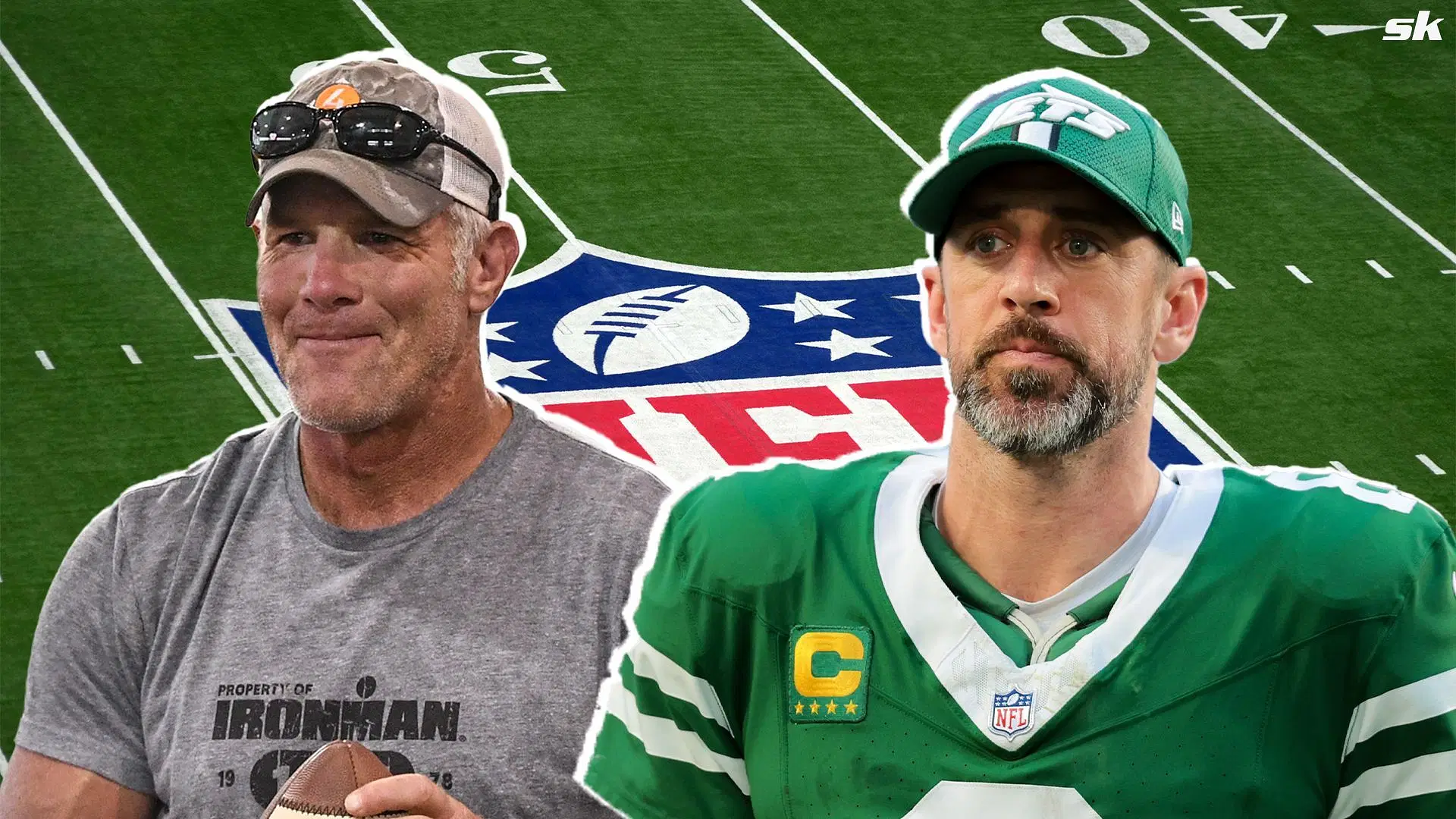 Brett Favre (left) and Aaron Rodgers (right) [Image credits: Imagn]