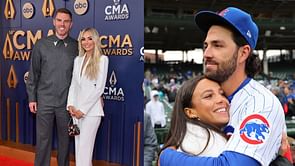 Freddie Freeman's wife, Chelsea, glams up in custom Dodgers jersey, garners 1-word reaction from Dansby Swanson's spouse, Mallory Pugh