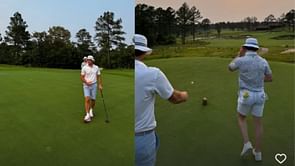 In Photos: Cole Caufield links up with Chris Wideman and Michael Smith at private golf resort in Cobbtown, Georgia
