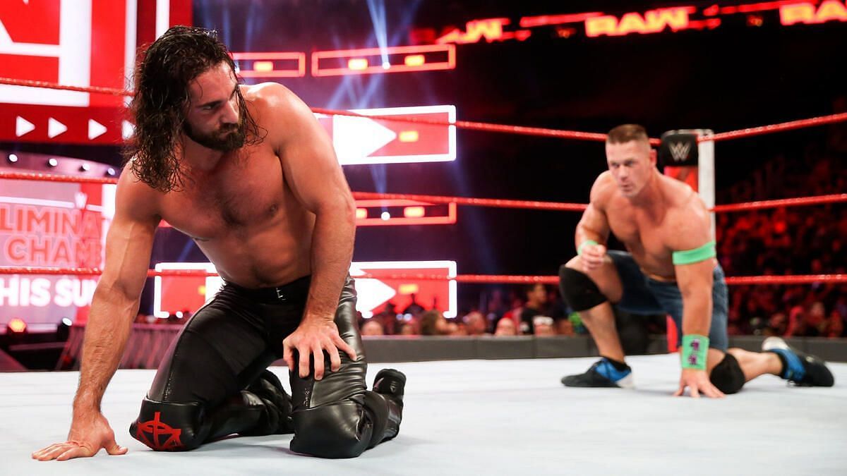Seth Rollins and John Cena [Image Credits: wwe.com]