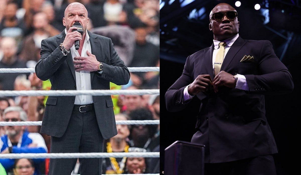 Triple H has been called out for his booking of Bobby Lashley. (Image via WWE.com and AEW