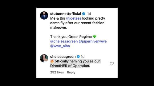 Green gives Barrett a new nickname on social media. [Image credit: Wade Barrett's Instagram]