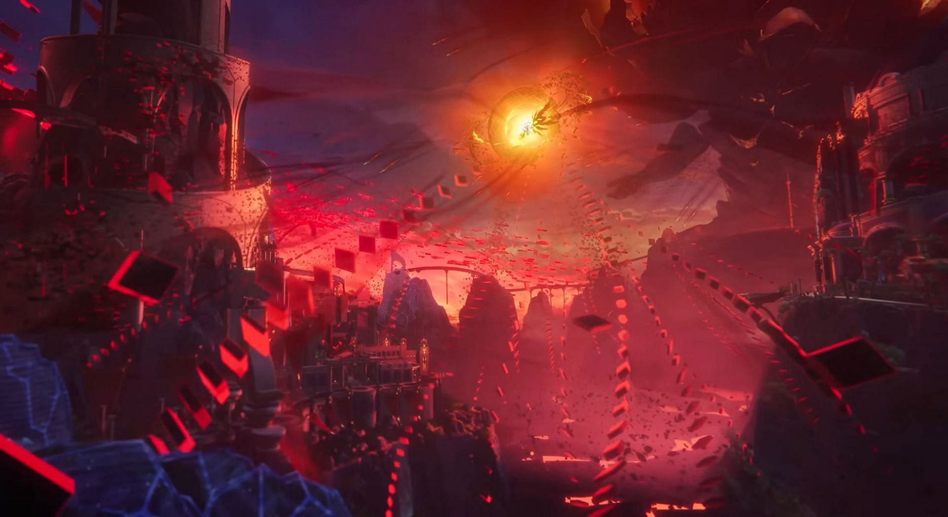 The aftermath of Amphoreus is depicted in the trailer (Image via HoYoverse)