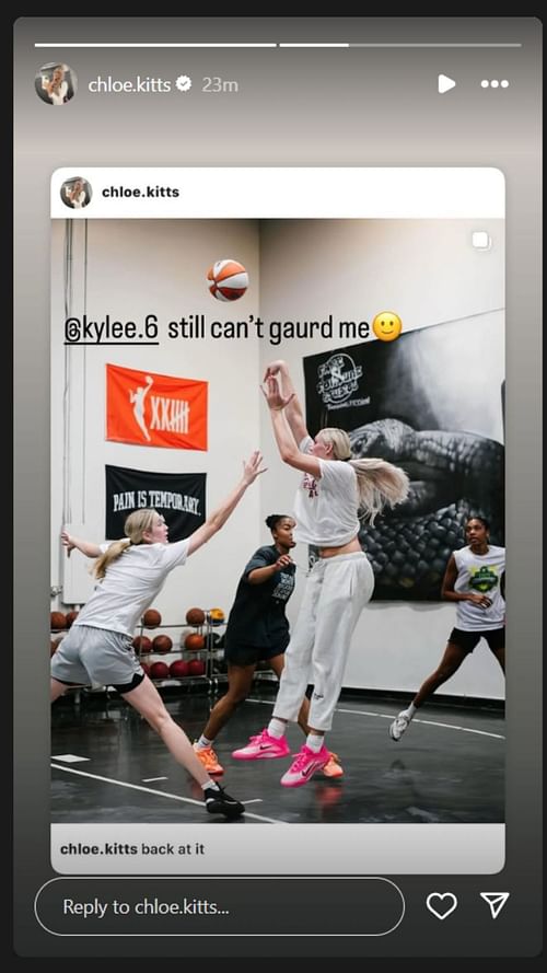 Chloe Kitts disses her younger sister Kylee Kitts on IG story. Image via @chloe.kitts