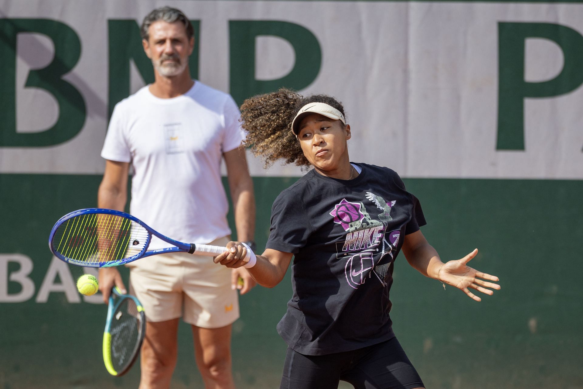 Patrick Mouratoglou with Naomi Osaka at the French Open - Image Source: Getty