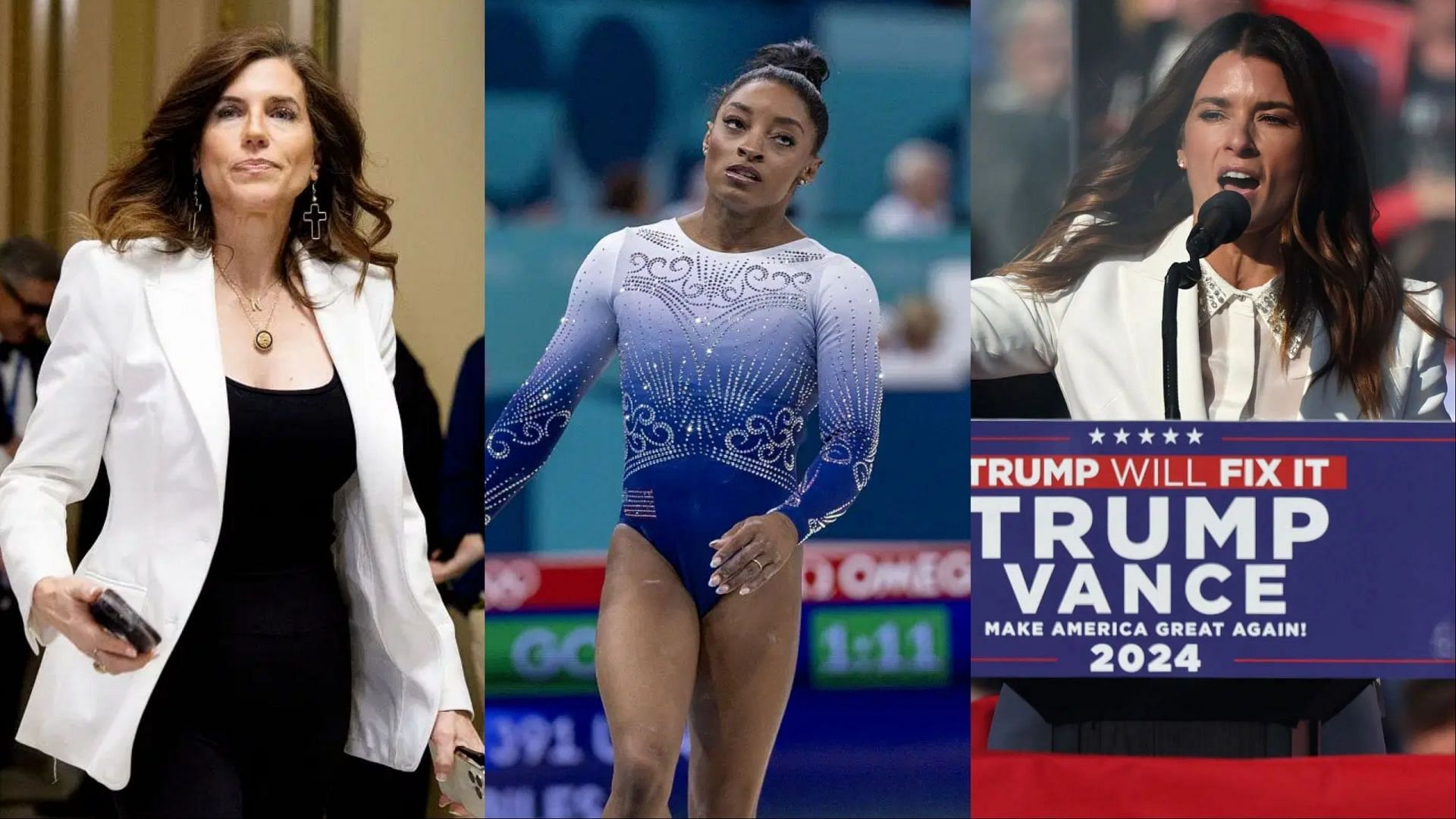 F1 pundit Danica Patrick shares US politician Nancy Mace's message to Simone Biles as 'transgender athletes in women's sports' debate rages on