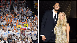 Tyrese Haliburton's GF Jade Jones gets into heated exchange with a fan during NBA Finals Game 2
