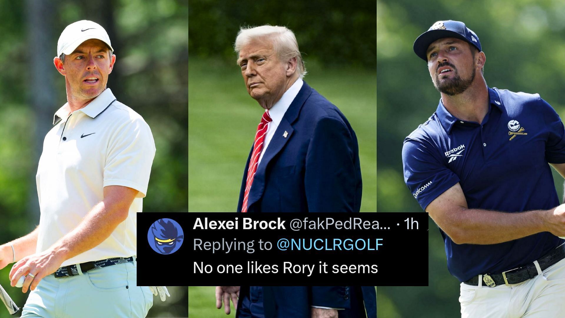 Rory McIlroy, Bryson DeChambeau and Donald Trump/Source: Getty Images 