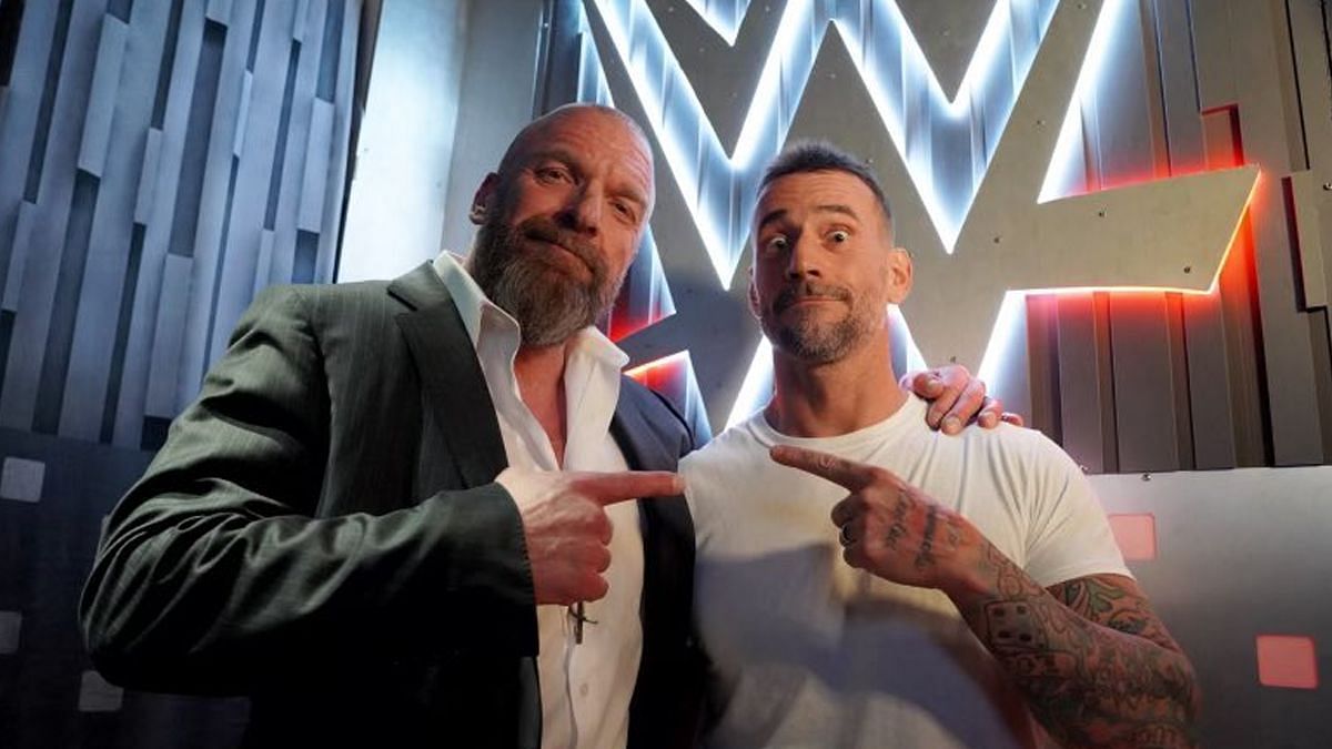 Triple H and CM Punk after his return in 2023 (Image via Triple H