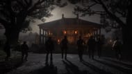 Dutch van der Linde gang walks over to the Braithwaite Manor (Image via Rockstar Games || Red Dead Wiki)