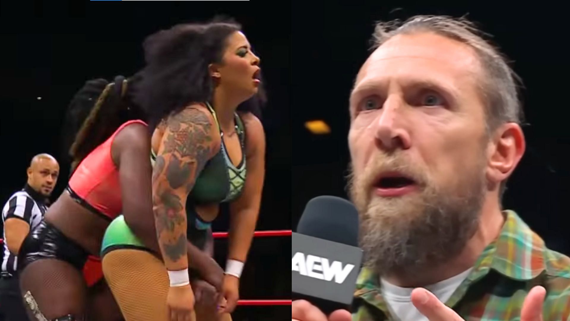 Bryan Danielson just made a stunning return. (Images via AEW YouTube) 