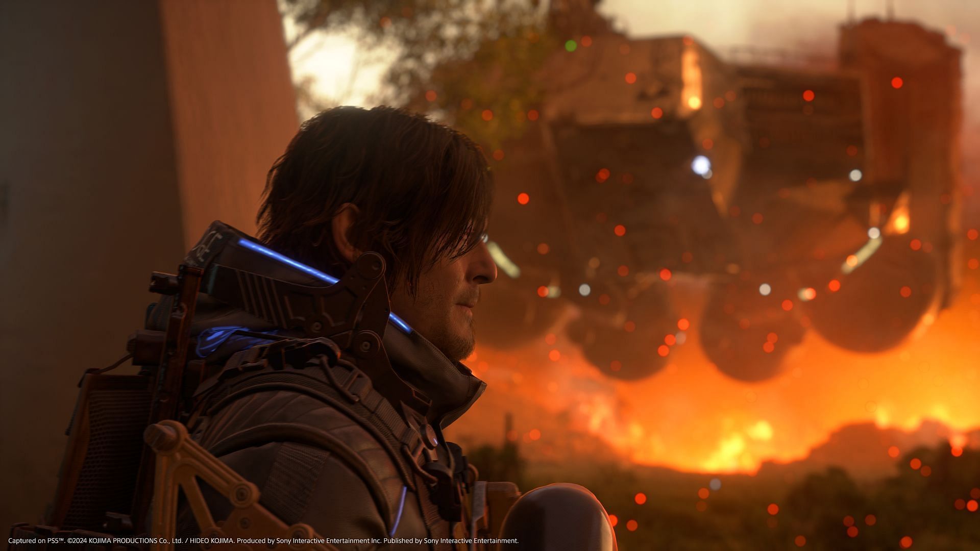 Sam faces harsh weather and deadly terrain in Death Stranding 2 (Image via Sony Interactive Entertainment)