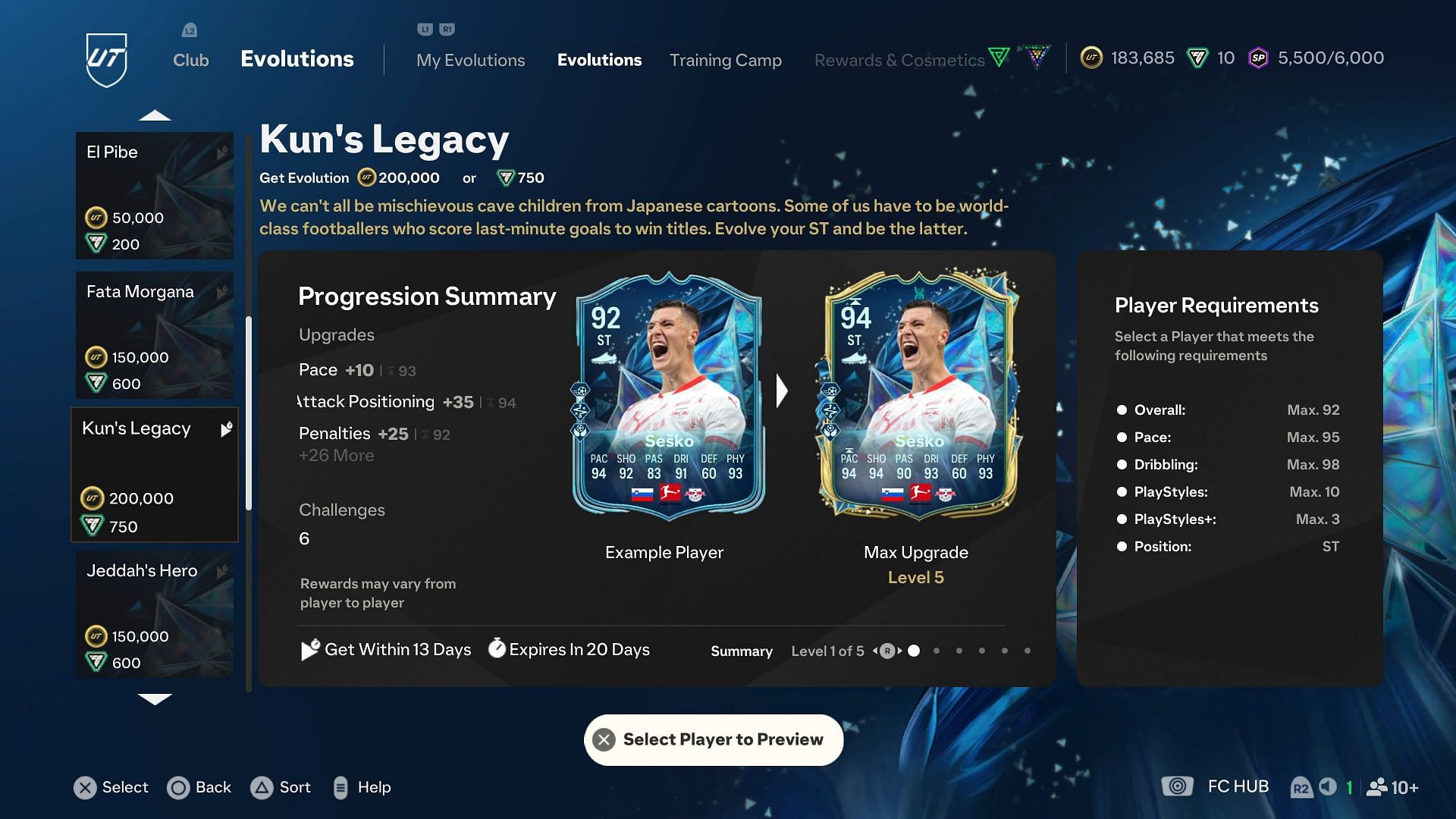 The requirements (Image via EA Sports)