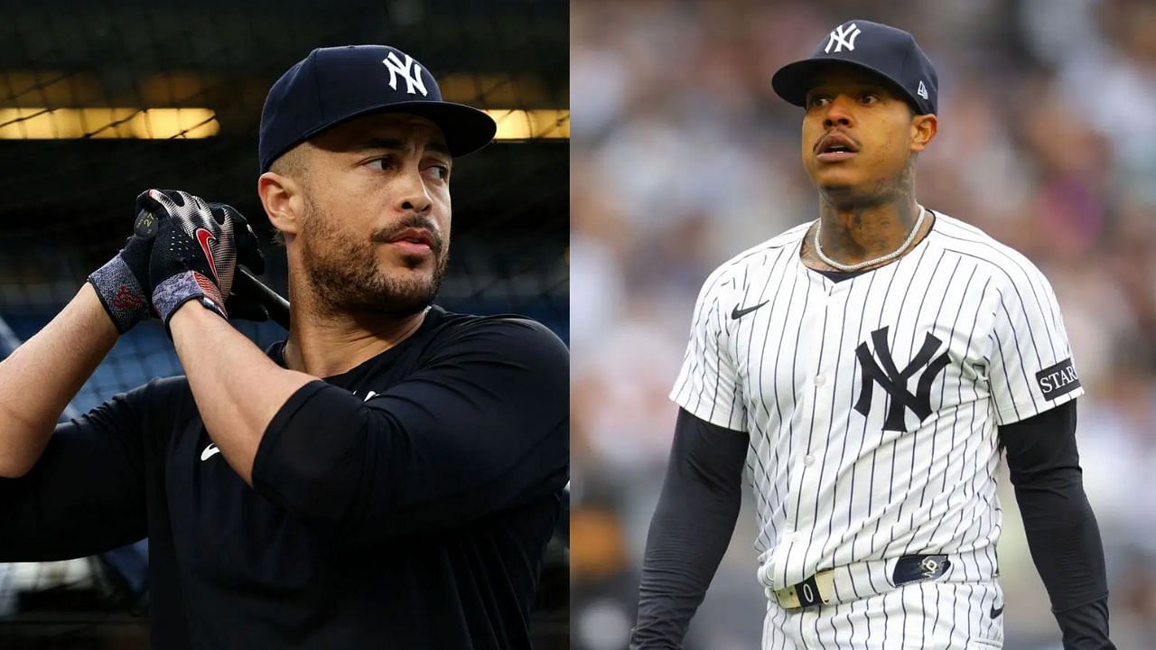 Giancarlo Stanton (L) and Marcus Stroman (R) are reportedly nearing their return to action for the Yankees (Images - Getty)