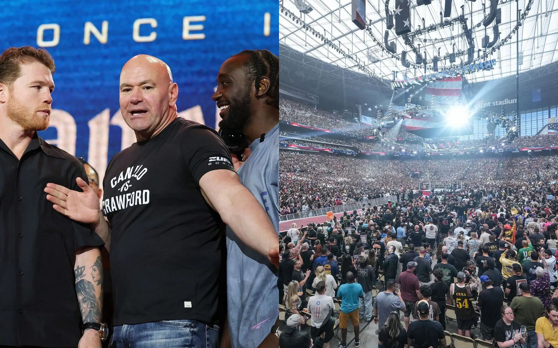 Dana White discusses production plans for Canelo Alvarez vs. Terence Crawford at Allegiant Stadium [Image courtesy: Getty Images]