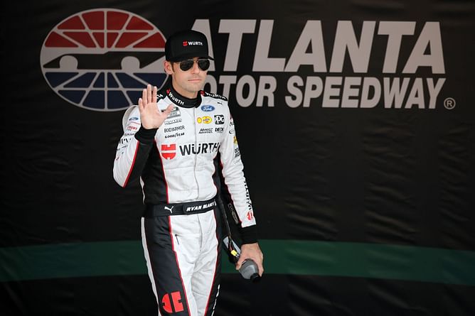NASCAR star Ryan Blaney explains why controlling the lead at Atlanta is different than Daytona or Talladega
