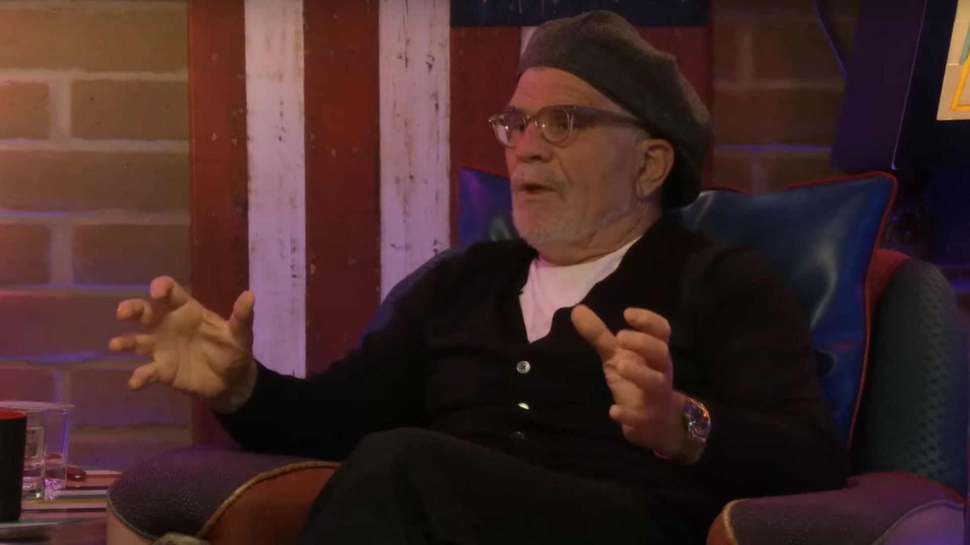 David Mamet at the Club Random podcast (Image via YouTube/@ClubRandomPodcast)