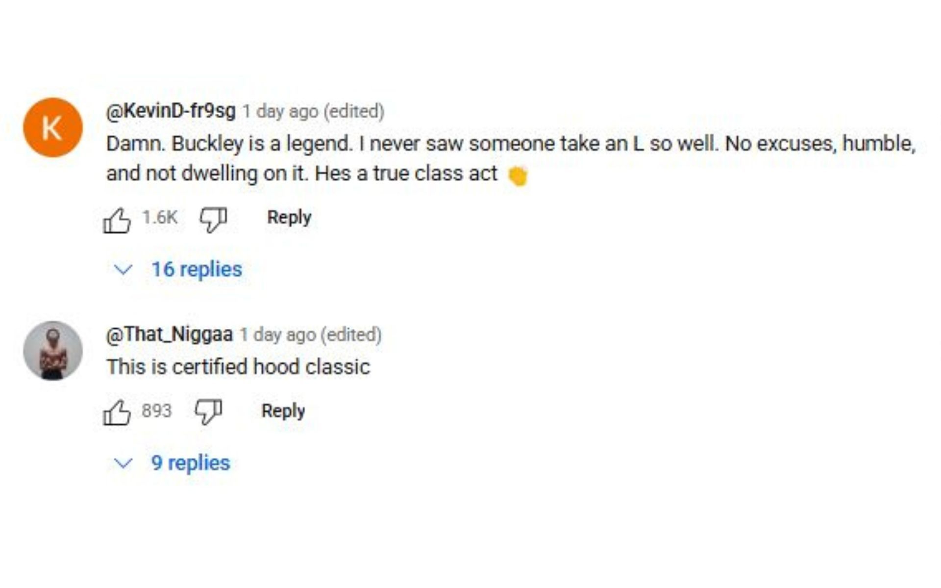 Comments on the video. [Image courtesy: Pound 4 Pound on YouTube]