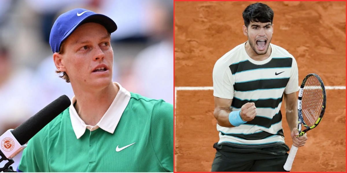 Jannik Sinner (L) &amp; Carlos Alcaraz (R) (Source - GETTY)
