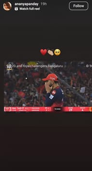 Screenshot of Ananya Panday's Instagram story - Source: Ananya Panday/IG