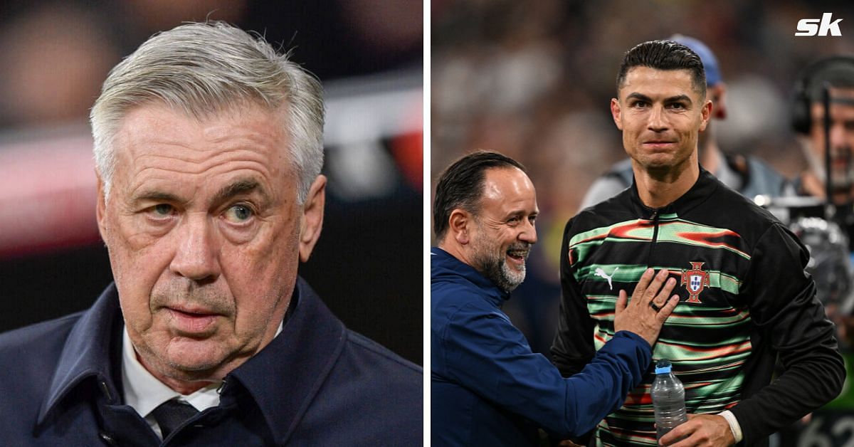 Carlo Ancelotti (left) &amp; Cristiano Ronaldo (left)