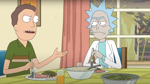 Pissman attacks Rick (Image via YouTube/Adult Swim)