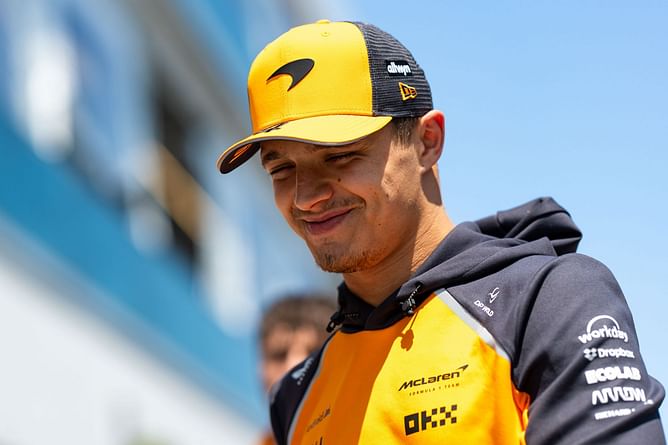 Watch: Lando Norris writes a two-word phrase for a fan to get it tattooed in his handwriting