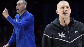 “How tall is that coach? Damn”: College hoops fans react as Kentucky HC Mark Pope poses with AJ Dybantsa, Koa Peat and more for USA U19 team