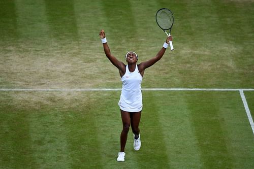 Coco Gauff at the 2019 Wimbledon. (Source: Getty)