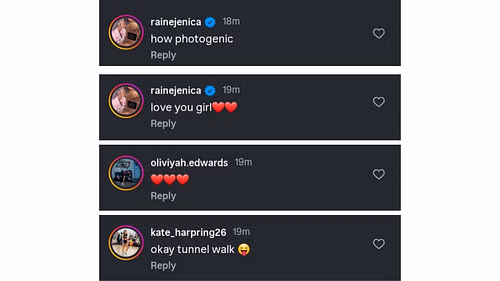 2026 prospects comment on Addison Bjorn's post (image credit: instagram/addison_bjorn)
