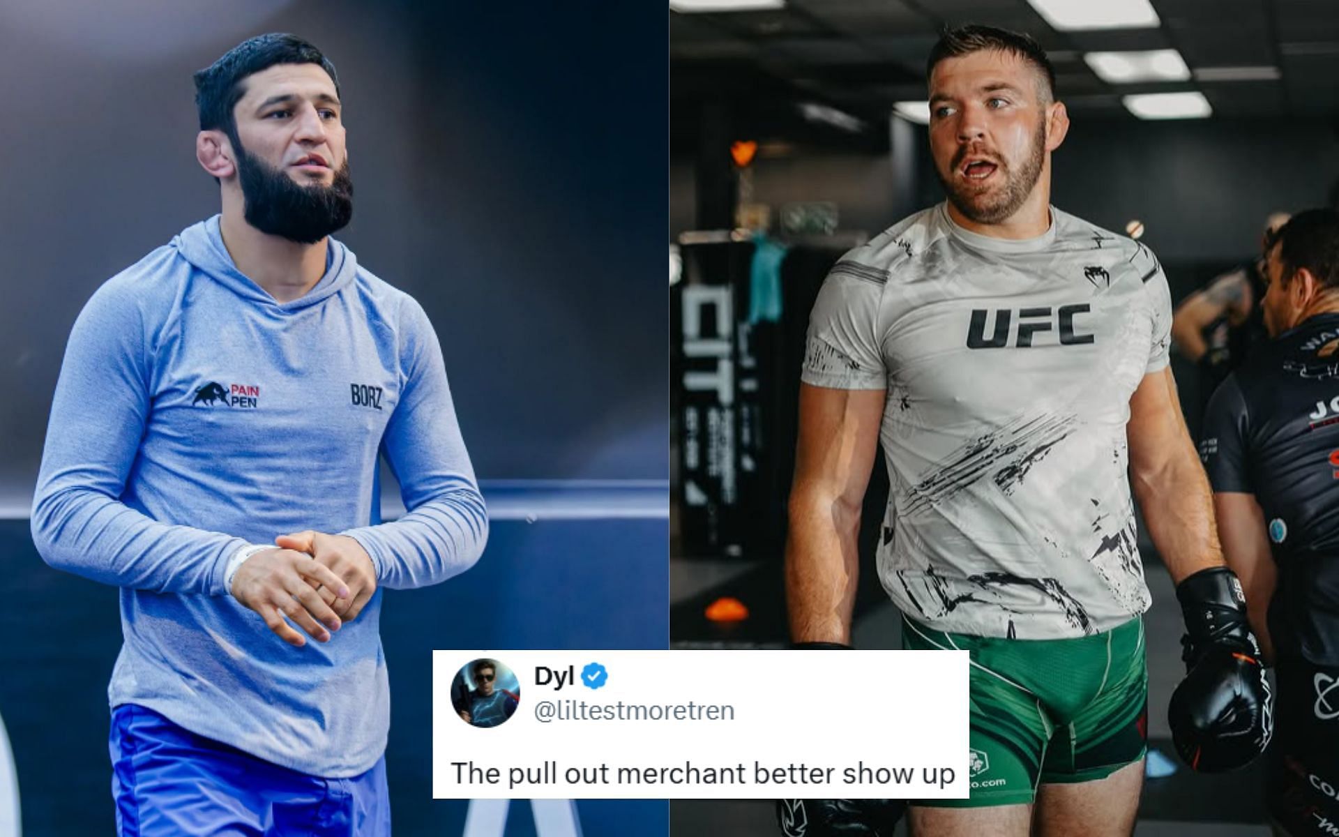 Khamzat Chimaev (left) and Dricus du Plessis (right). [Images courtesy: @khamzat_chimaev and @dricusduplessis on Instagram]