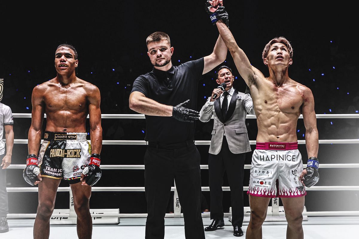 Taiki Naito celebrates win over Johan Estupinan | Image credit: ONE Championship