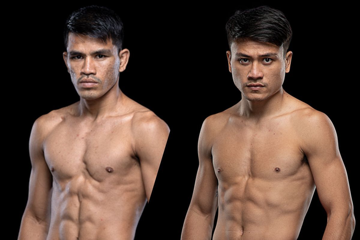 Nakrob (left) and Jaosuayai (right). [Photos from ONE Championship]