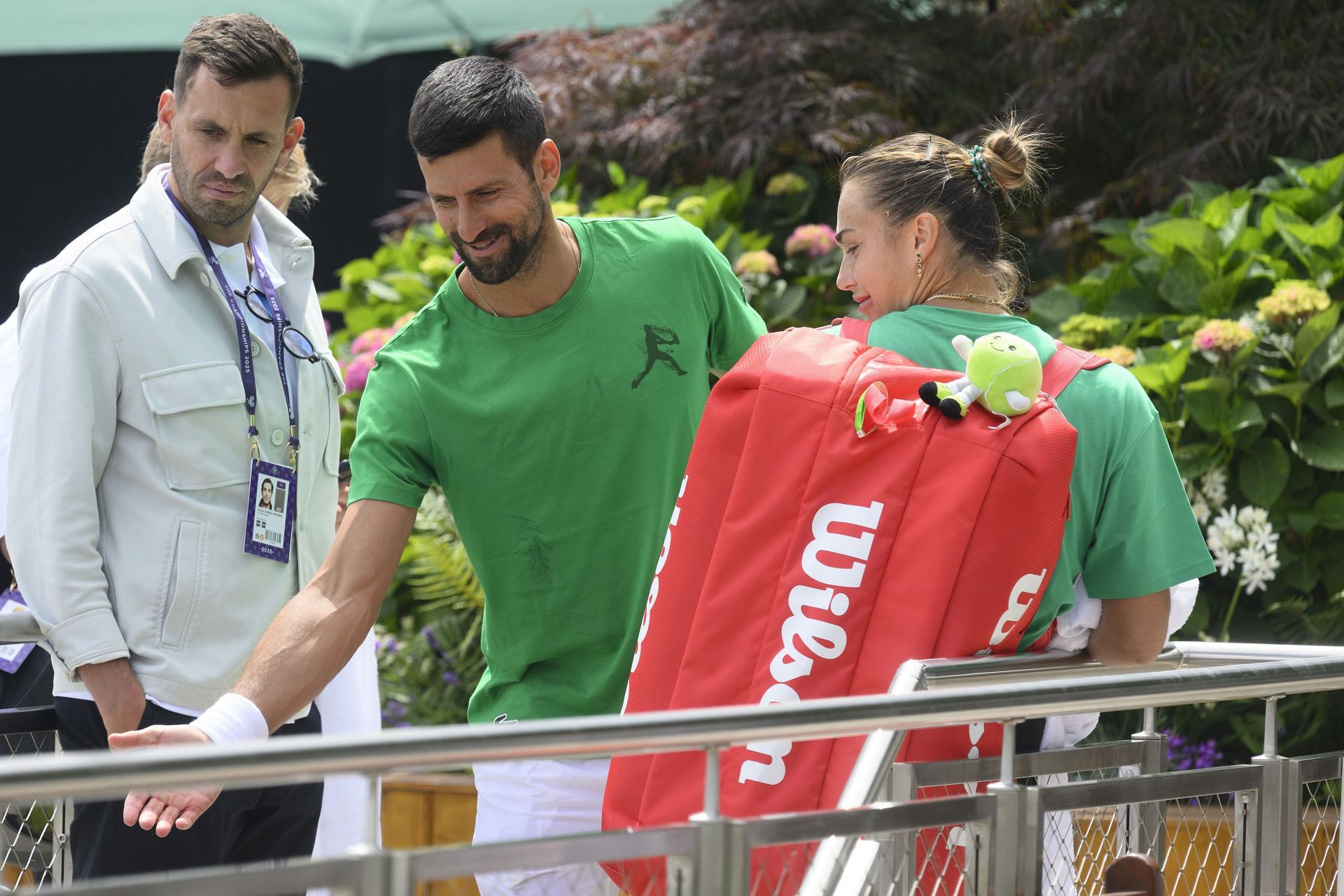 Novak Djokovic and Aryna Sabalenka at Wimbledon - Image Source: Getty