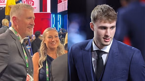 Video: Cooper Flagg’s parents beam with pride as Duke star poses in $999 outfit ahead of the NBA draft