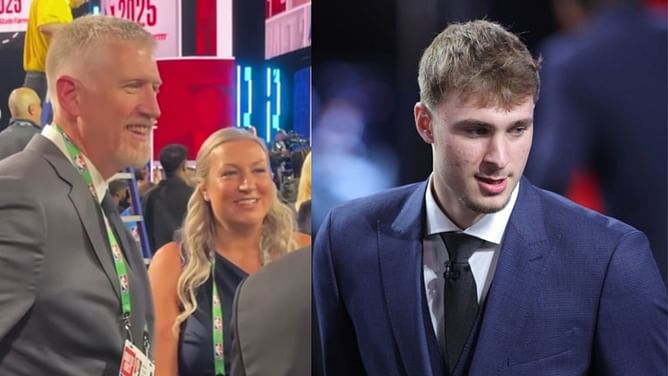 Video: Cooper Flagg’s parents beam with pride as Duke star poses in $999 outfit ahead of the NBA draft