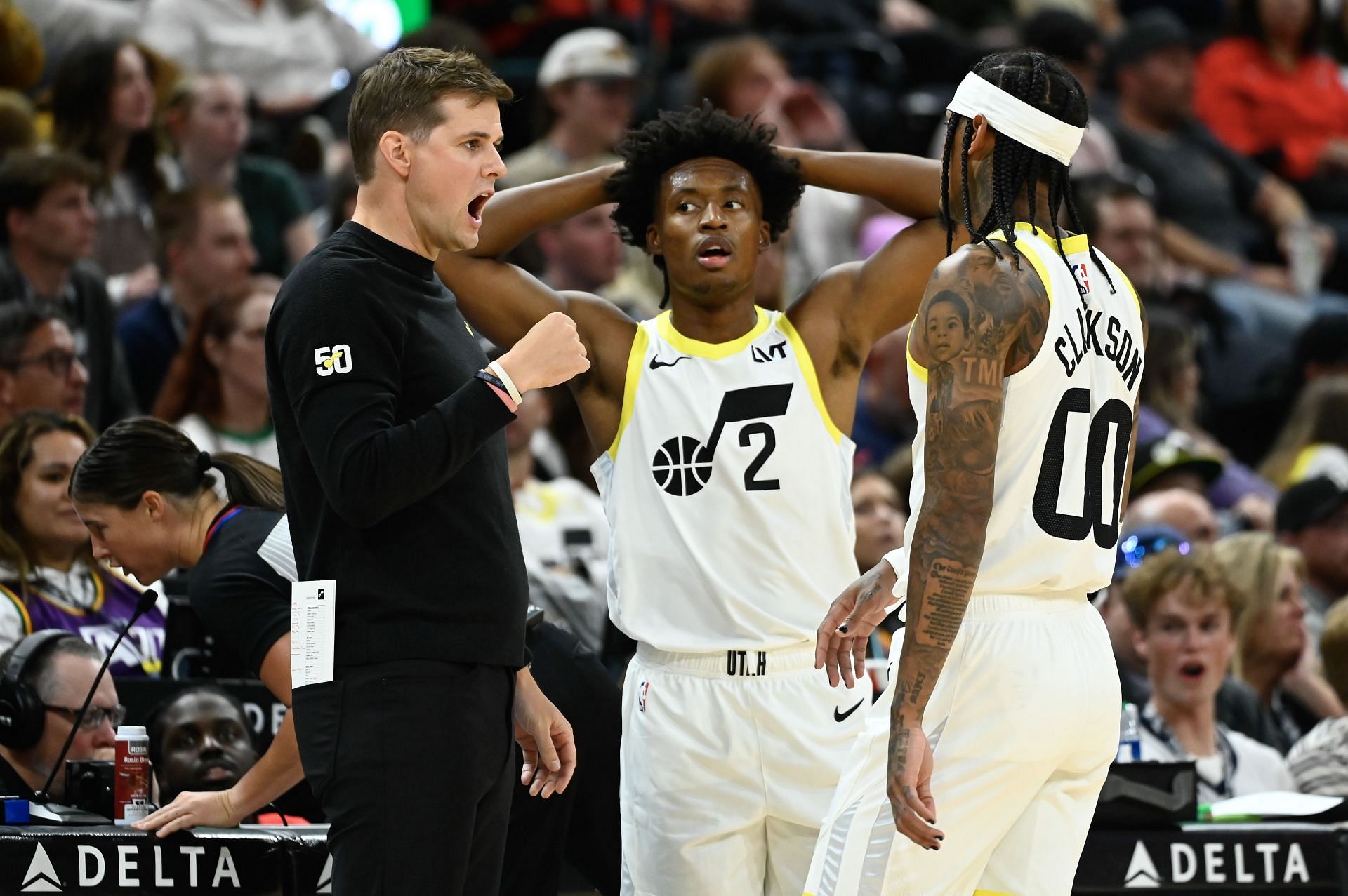 NBA Trade Rumors: Jazz trying to trade Collin Sexton and Jordan Clarkson -- Photo by GETTY