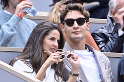 George Russell and girlfriend Carmen Mundt spotted at the French open final featuring Jannik Sinner and Carlos Alcaraz