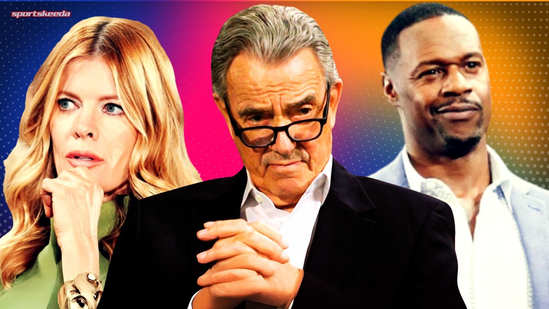 Phyllis, Victor and Damian on The Young and the Restless (Custom edit by Sportskeeda, Original Image [CBS])