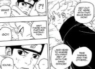 Konohamaru and Boruto as seen in the manga (Image via Shueisha)