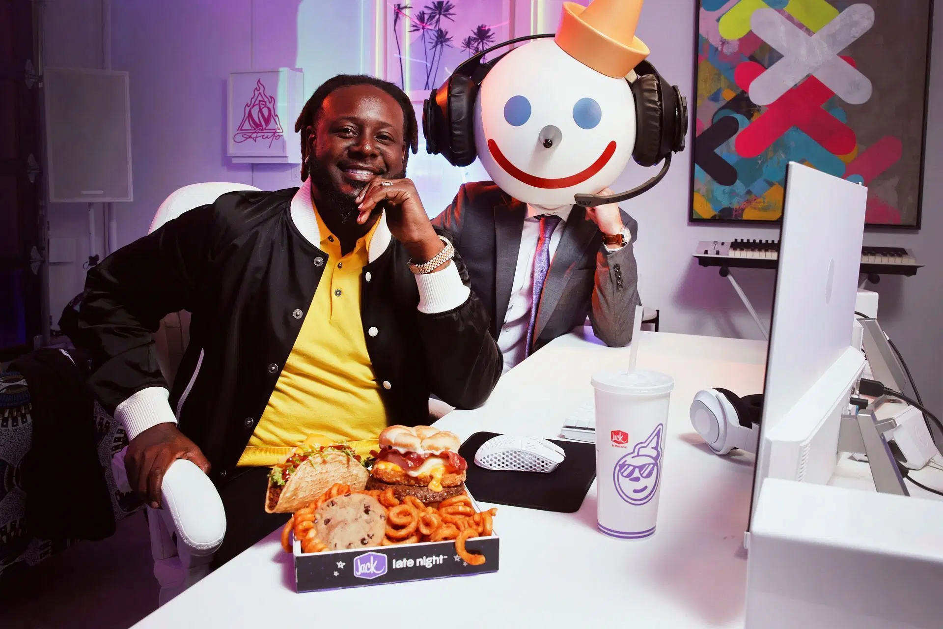T-Pain and Jack Box (Image via Jack in the Box)