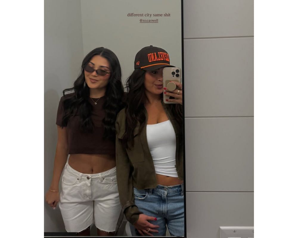 Dillon Gabriel&#039;s fiancee Zo Caswell drops 4-word message after moving with Browns QB from Oregon to Cleveland [IG/@zo.caswell]
