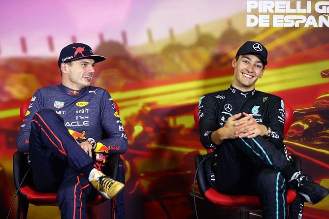 WATCH: George Russell and Max Verstappen laugh at McLaren's double disaster in Canada