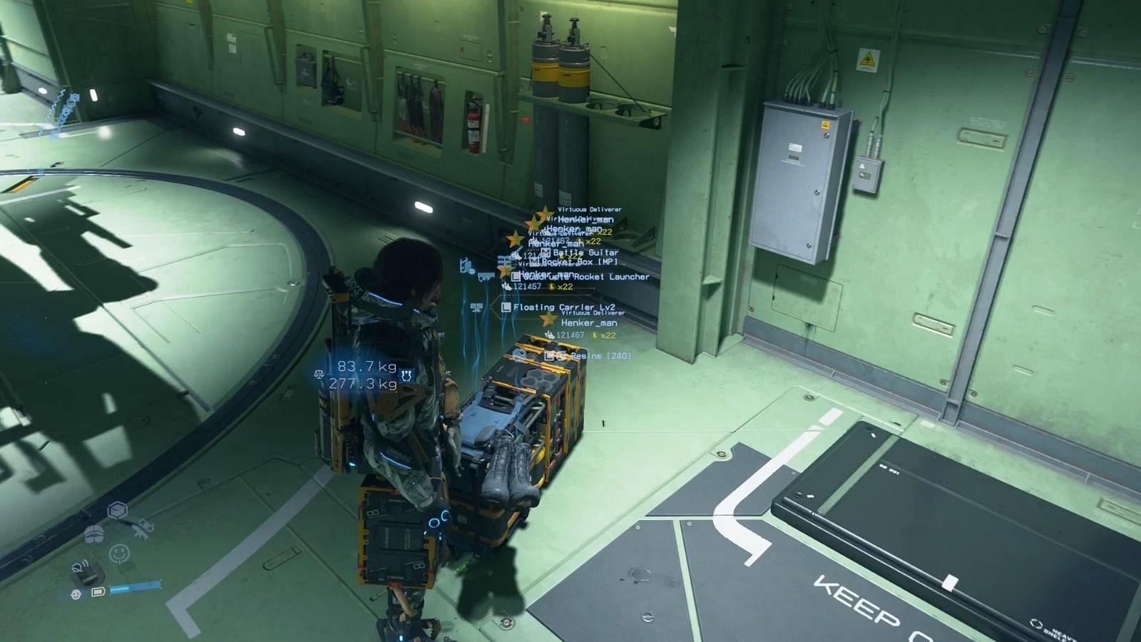 Dropping the backpack helps Sam become agile (Image via Kojima Productions)