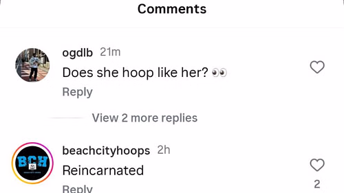 College hoops fans reacted on Instagram to a picture of Sarah Strong during workout looking like UConn legend Maya Moore. Source: Instagram/@brwsports