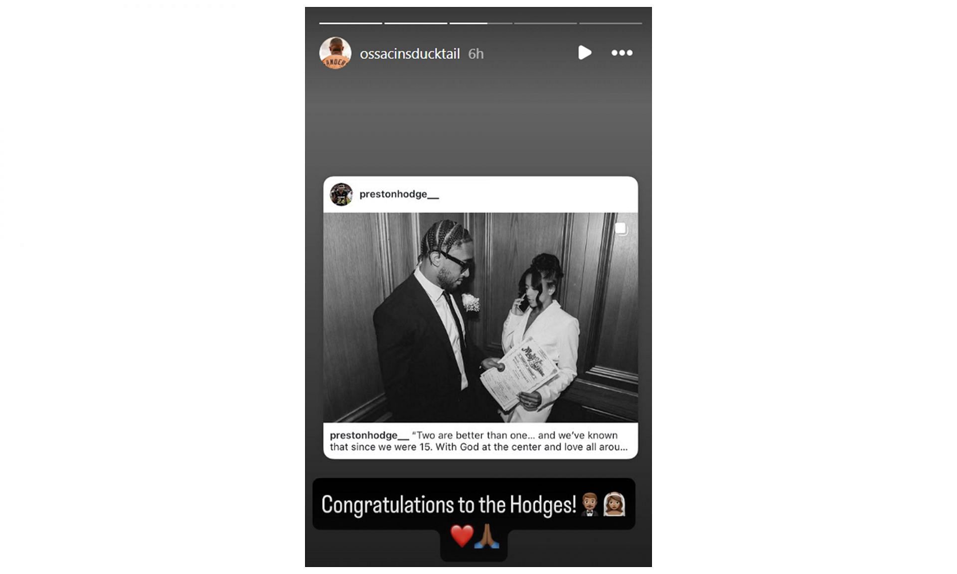 Screenshot, via Instagram/@ossacinduckstail