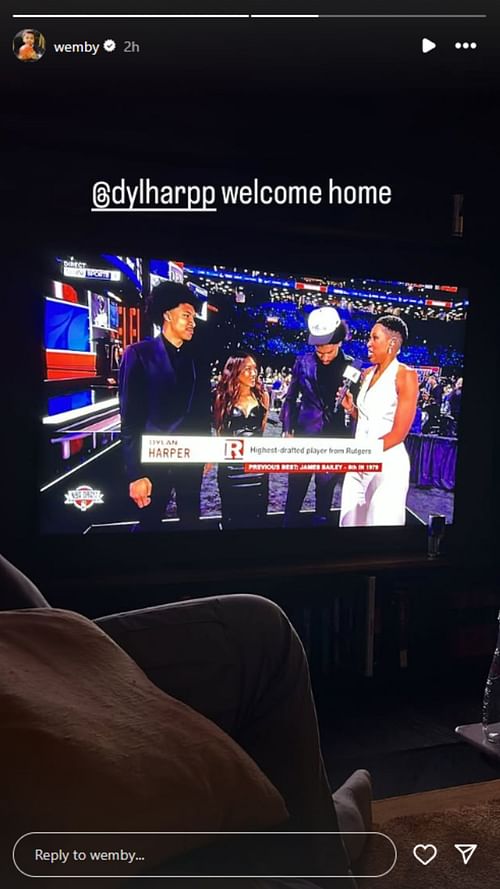 Victor Wembanyama shared this on his IG story. (Photo: @wemby on IG)