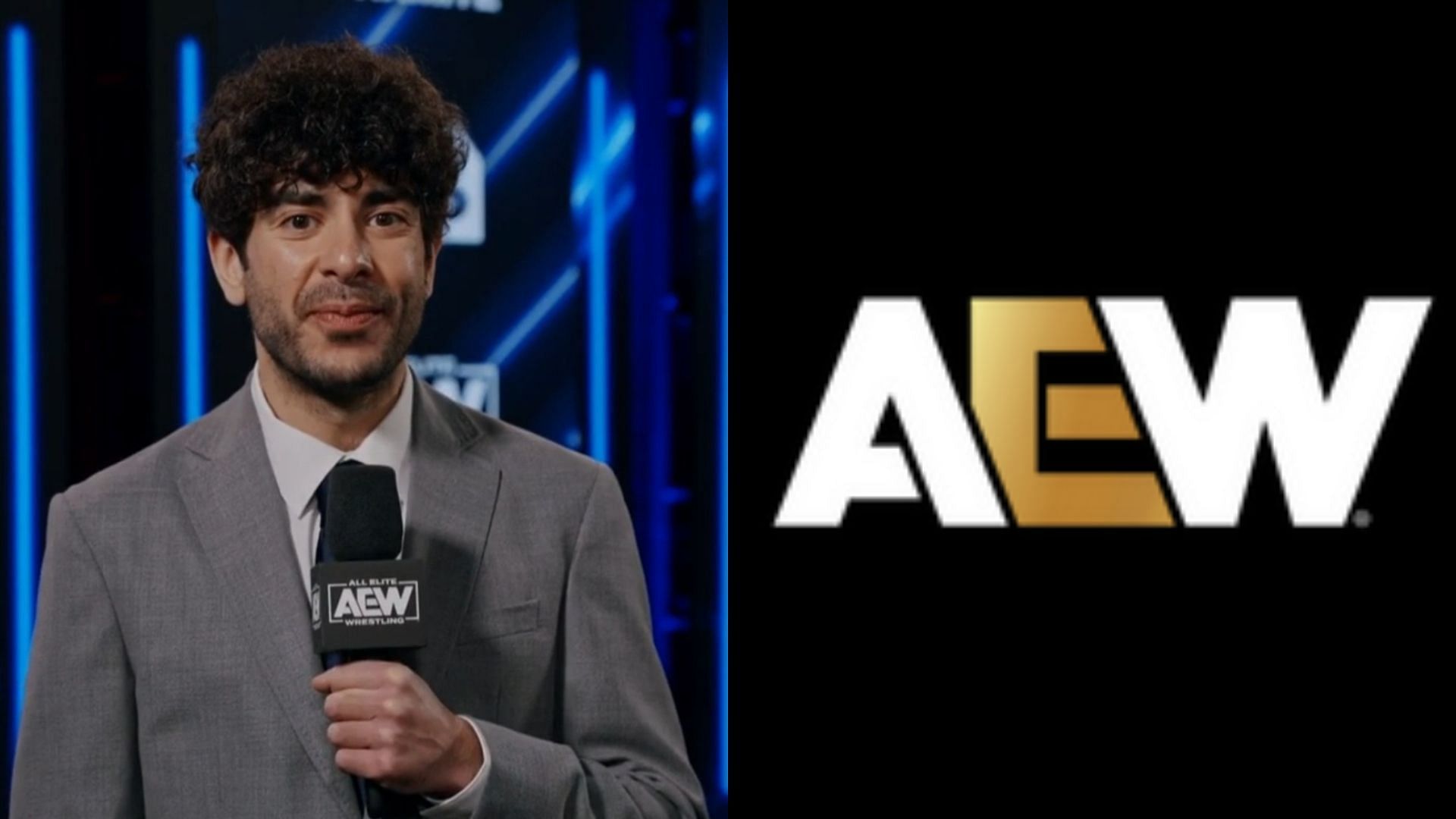 AEW President Tony Khan while making an announcement (Images via AEW