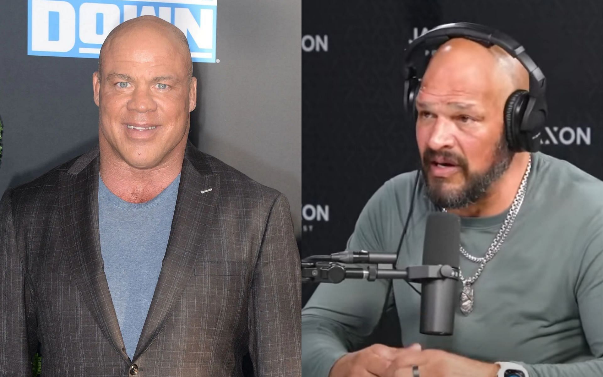 Mark Kerr opens up about touching 1996 letter Kurt Angle sent his mother [Image courtesy: Getty Images, and JAXXON PODCAST on YouTube]